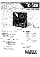 Sony TC-580 - Service Manual 